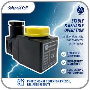 Appli Parts APSOV-024CA AC 24 V Solenoid Coil, 50/60 Hz, compatible with multiple refrigerants CFC, HCFC and HFC, Valve body not included