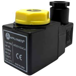 Appli Parts APSOV-024CA AC 24 V Solenoid Coil, 50/60 Hz, compatible with multiple refrigerants CFC, HCFC and HFC, Valve body not included