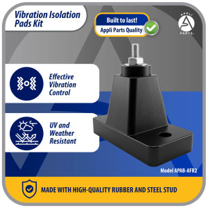 Appli Parts APAB-AFR2 Kit Anti Vibration Shock Absorbing Rubber Mounting for condensing units 4.17x2.13x1.38in Supports up to 75 kg