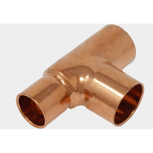 NDL W4033 Reducing Tee 3/8 x 1/4 x 3/8 in Copper pipe fittings CxCxC Sweat connections for refrigeration, air conditioning and plumbing applications ACR
