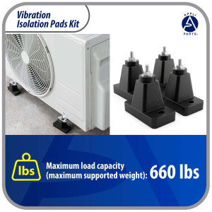 Appli Parts APAB-AFR2 Kit Almohadillas de Goma para montaje de Unidad Condensadora, Kit que incluye 4 unidades  106x54x35 Soporta hasta 300 Kg
