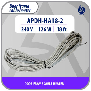 Appli Parts APDH-HA18-2 Anti-Condensation Heater 240 V, 126 W, 18 ft, Flexible Braided Aluminum Heating Cable for Cold Room, Walk-In Cooler and Freezer Door Frames, 7 W/ft