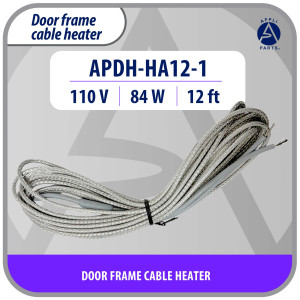 Appli Parts APDH-HA12-1 Anti-Condensation Heater 110 V, 84 W, 12 ft, Flexible Braided Aluminum Heating Cable for Cold Room, Walk-In Cooler and Freezer Door Frames, 7 W/ft