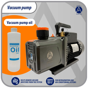 Appli Parts APVCP-1423 HVAC Vacuum Pump 14.0 CFM 1 HP 2 Stage 115/220 V 50-60 Hz for Heating, Air Conditioning, Automotive AC and Refrigeration, 1/4 and 3/8 in Inlets