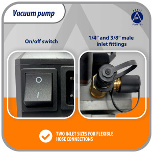 Appli Parts APVCP-1423 HVAC Vacuum Pump 14.0 CFM 1 HP 2 Stage 115/220 V 50-60 Hz for Heating, Air Conditioning, Automotive AC and Refrigeration, 1/4 and 3/8 in Inlets