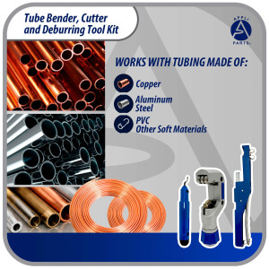 Appli Parts APT-TB999 Doblador, Cortador de Tubo y Desbarbador para tuberias de 1/4, 5/16, 3/8, 1/2, 5/8, 3/4, 7/8 pulg de Cobre, Aluminio, PVC y otros materiales blandos