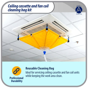 Appli Parts APCC-4848A Ceiling Cassette and Fan Coil Cleaning Bag Kit 47.2 x 47.2 in, reusable, waterproof, with 9 ft 2 in drain hose, replaces model 536