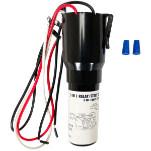 Appli Parts APTO-810 Kit 3 en 1, 1/12 a 1/5 HP, 115 V, Relay de Arranque, Capacitor y Termico Kit 3 en 1 RCO-810 remplazo para compresores de capacidad entre 1/12 y 1/5hp 115V UL SA44719