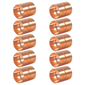 Appli Parts AP-A078B10 7/8 pulg Anillo de Cobre Accesorios de tuberia de cobre CxC Conexiones soldadas para aplicaciones de refrigeracion, aire acondicionado, plomeria Tuberia ACR y tipo L, 10x Bolsa