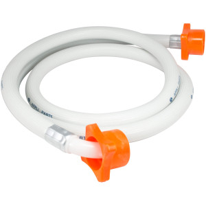 Appli Parts APIH-5934E2 5 ft Washing Machine Inlet Hose with 3/4 in nylon female connector straight and 90 degree elbow female connector with gaskets, PVC extra durable White hose