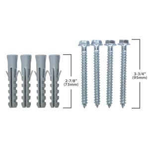 Appli Parts APAB-AFK3 Kit de montaje para soporte de Unidad Condensadora de Mini Split, incluye almohadillas de goma, tornillos, niveladores, expansores