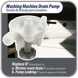 Appli Parts WP6-2022030AP Washing Machine Drain Pump Compatible with Whirlpool replaces 202203, LP117, 200724, 202204, 202532, 202540, 2-0724, 2-11054, 2-2203, 2-2204, 2-2532, 2-2540, 2-737, 200737