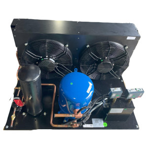 Danfoss HGZC0500UWJ300R Condensing Unit Copper Coil Aluminum Fins 5HP MBP 460V/3Ph/60Hz R134a,R404A,R448A,R449A,R452A POE Oil 2 Fans with Reciprocating Compressor MTZ64-4 114N3623