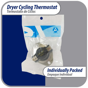 Appli Parts APDT-L250 Termico Secadora L-250-40F, limite alto Abre a 250 F, sensor interruptor de limite o termostato de 2 terminales, reemplazo para WH4X584 APDT-L250