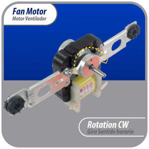 Appli Parts APFM-343 Motor Kit ventilador remplazo de 343 con bases 115 V, 12 W, 60 Hz, 0.22 A, 3000 rpm, CW, Incluye aspa, gomas y base, Remplaza 482731, Whirlpool