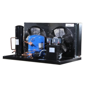 Danfoss LGZC0601UWF300Q Condensing Unit Copper Coil Aluminum Fins 6HP LBP 230V/3Ph/60Hz Compatible with R404A, 2 Fans with Reciprocating Compressor NTZ215-3 114N6741