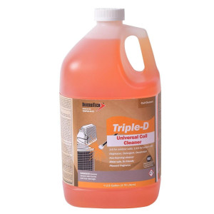 Diversitech 1 GAL alkaline non-foaming coil cleaner formulated with a detergent, degreaser and deodorizer to remove a broad range of soils on both condenser and evaporator coils TRIPLE-D