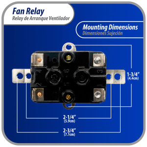 Appli Parts APFR-290 90-290, 24 VAC Coil, Heavy Duty Switching Fan Relay, SPST Normally Open AC and heating Furnace blower relay Universal fit multi position bracket