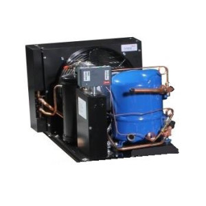 Danfoss HCZC0300UWJ300N Condensing Unit Copper Coil Aluminum Fins 3HP MBP 230V/1Ph/60Hz Compatible with R134a, R404A, R448A, R449A, R452A, POE Oil 1 Fan with Reciprocating Compressor MTZ40-1 114N3614