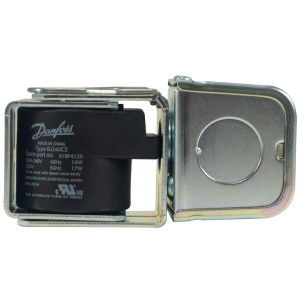 Danfoss 018F4120 Solenoid Coil 208-240 V, 60 Hz, 14 W, 230 V, 50 Hz, 17 W, BJ230CS, Junction Box