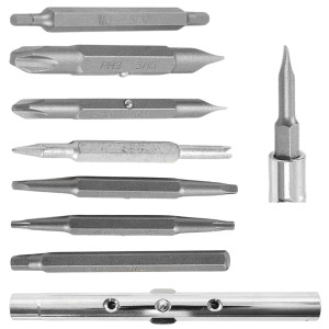 Uniweld Screwdriver Multiple 20 in 1 with Ratchet 1/4-5/16 drivers 14 Magnetic doubled-end Bits 20N1RSD
