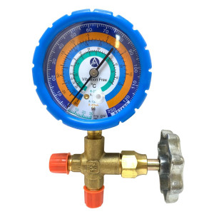 Appli Parts APMG-A2L Low Pressure Compatible with R12, R134a, R22, R404A, Analog Single Manifold Celsius Temperature Scale 
