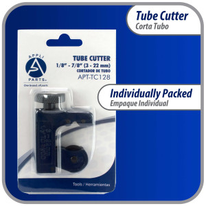 Appli Parts APT-TC128 1/8 in to 7/8 in Mini Tube Cutter for Copper, Aluminum, Steel, PVC and other soft metal pipe for Plumbing and HVAC/R Professionals and DIY Applications 
