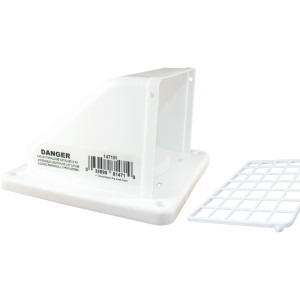 Lambro 1471W Dryer Vent Hood with Removable Screen, 4 inch, White 