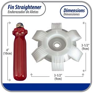 Appli Parts APT-FS351 Plastic AC fin comb straightener tool for condenser evaporator and radiator coil helps heat transfer increasing performance Fin Straightener 8,9,10,12,14,15 per in