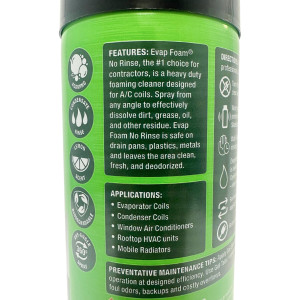 Nu-Calgon 4171-75 Evap Foam Limpiador Espumante No Enjuagable 18oz 