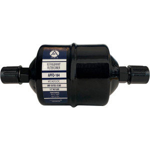 Appli Parts APFD-164 1/2 in Liquid Line Refrigerant AC Filter Drier hvac Refrigeration 164 SAE Flare connection universal unidirectional 7in long 3in wide
