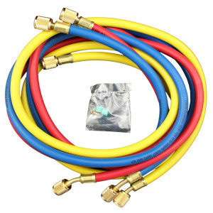 Appli Parts APMG-H60630 60 in Long 1/4 in SAE Refrigerant Hoses for use with HVAC Manifold gauges, Multiple Refrigerant, rated 600-3000psi for Charging and Servicing Refrigeration systems