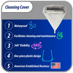 Appli Parts APCC-1836A Cleaning Cover Kit or Maintenance for Mini Split 1.5 - 3 Tons (18,000 to 36,000 Btu) Circumference of 11 ft 10 in, Waterproof, with Integrated Hose. Replaces 535 537 565 575