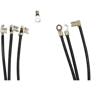 Diversitech CC33-24 Compressor Lead, 10 AWG, Ring Connection, 1/4 in Quick Disconnect Receptacle, 24 in long, 3 pack