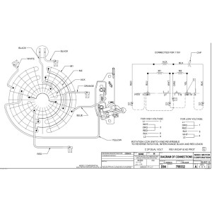 US Motors D2C1J14 2 HP 3600 rpm, 115/208-230 V, 60 Hz, 1 Ph, 1 shaft, ODP, 1 speed, Reversible Rotation, Frame 145T, C063HZL5215012B