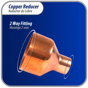 Appli Parts AP-R218078 2-1/8x7/8 in Reducing Bushing Copper pipe fittings C x C Sweat connections for refrigeration, air conditioning and plumbing applications ACR and Type L copper pipe