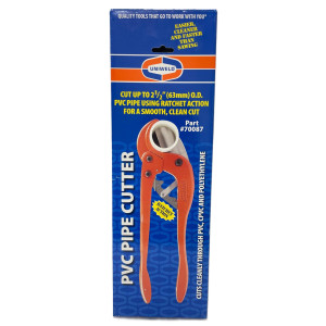 Uniweld 70087 PVC Pipe Cutters, up to 2-1/2 in, Ratchet Action, Smooth Clean Cut