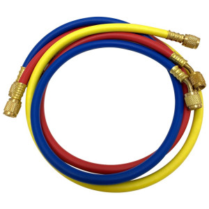 Appli Parts APMG-H72630 72 in Long 1/4 in SAE, 3pcs Refrigerant Hoses for use with HVAC Manifold gauges, Multiple Refrigerant, rated 600-3000psi for Charging and Servicing Refrigeration systems