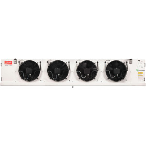 Danfoss 114U0006 Evaporator Optyma MBP 28.8K Btu/hr at 25F SST Compatible with R404A, Air Defrost 6FPI Low Profile 4 x 12in ECM fans DACC RX L050.1A4/A1 230V/1Ph/60Hz 
