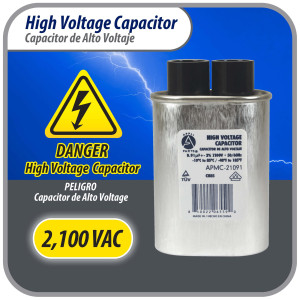 Appli Parts APMC-21091 0.91uf mfd (microfarads) High Voltage Microwave capacitor 2100V 50/60Hz CH85 21091 Universal Replacement for Multiple Brands NO PCB 