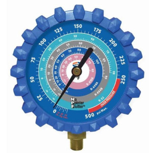 Uniweld G440ND Manifold Gauge A2L Blue Low 3-1/8in Compatible with R32, R454B, R448A, R410A, Psi/ F
