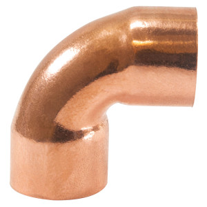 Appli Parts AP-C118 90 Degree Elbow Short turn 1-1/8 in Copper pipe fittings CxC Sweat connections for refrigeration, air conditioning and plumbing applications ACR and Type L copper pipe
