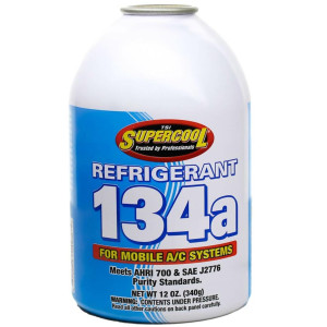 Supercool Refrigerant Gas 12 oz / 0.34 kg. Compatible with R134a.