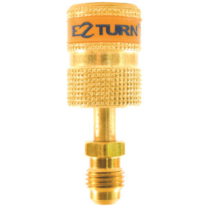 Uniweld EZAB Ez-Turn Anti-Blowback 1/4 in MF X 1/4 in FF Mini Split Ductless Adaptador  Compatible with R410A, CFC, HCFC and HFC rated