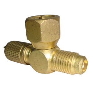 Appli Parts APAT-3X14 Valvula de Acceso T 9603AP 1/4 pulg M Flare Acceso x 1/4 pulg M Flare x 1/4 pulg H Flare con Conector en Extremo