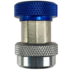 Appli Parts APQC-13LH Quick Coupler Compatible with R134a, Low for Automotive Air Conditioning Charging and Service Blue 1/4 in Bronze Adapter