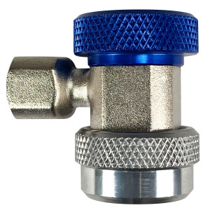 Appli Parts APQC-13LH Quick Coupler Compatible with R134a, Low for Automotive Air Conditioning Charging and Service Blue 1/4 in Bronze Adapter
