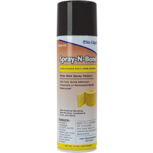 Nu-Calgon 4369-75 Spray-n-Bond wide web spray adhesive for insulation and duct liner applications 12oz