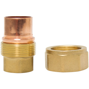 NDL N-8004 Union 7/8 pulg Accesorios de tuberia de cobre C x C Conexiones soldadas para aplicaciones de aire acondicionado, calefaccion y Ventilacion