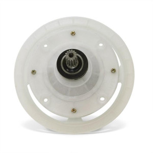 Appli Parts APTW-81030 Mabe Washing Machine Transmission replacement, Splined Shaft, 14 Splines, 4 Hole Base, Pulley 6-3/4 in 172 mm 